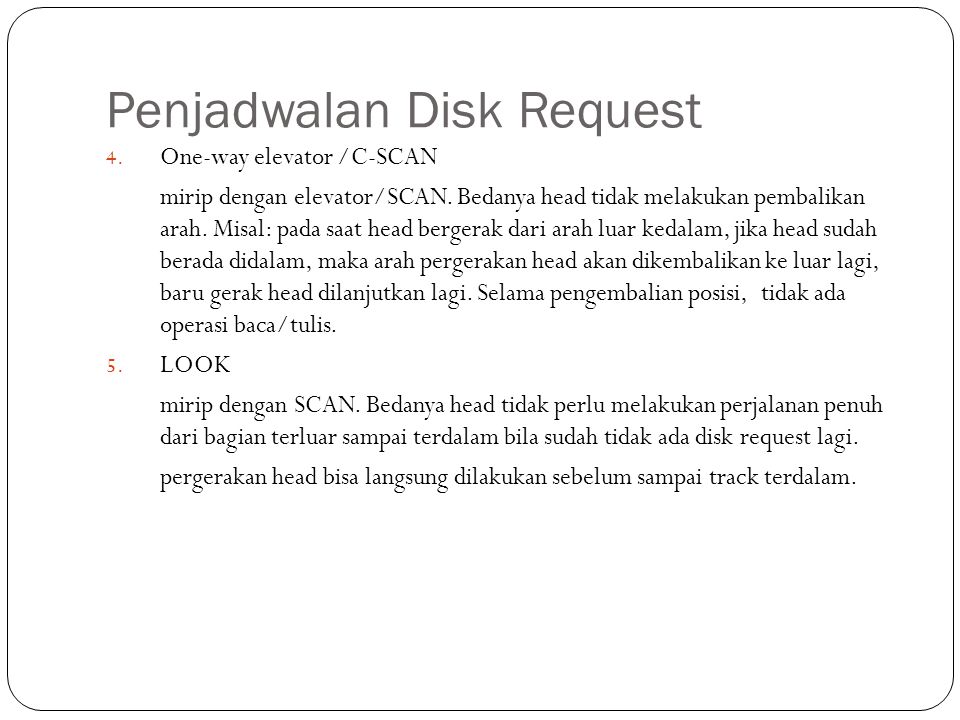 Penjadwalan Disk Request