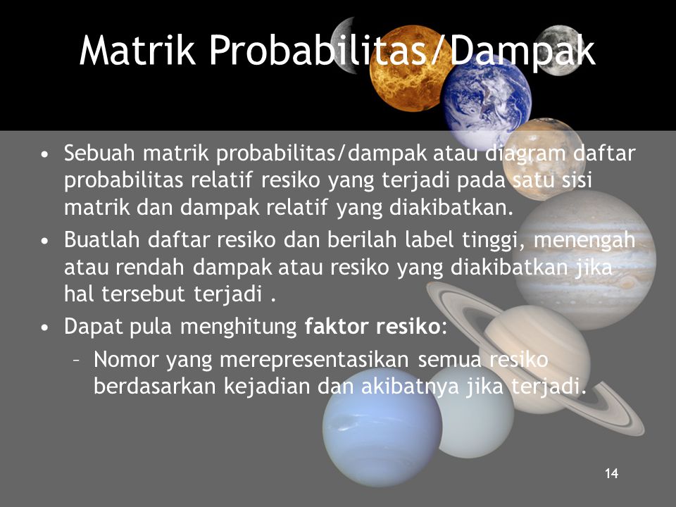 Matrik Probabilitas/Dampak