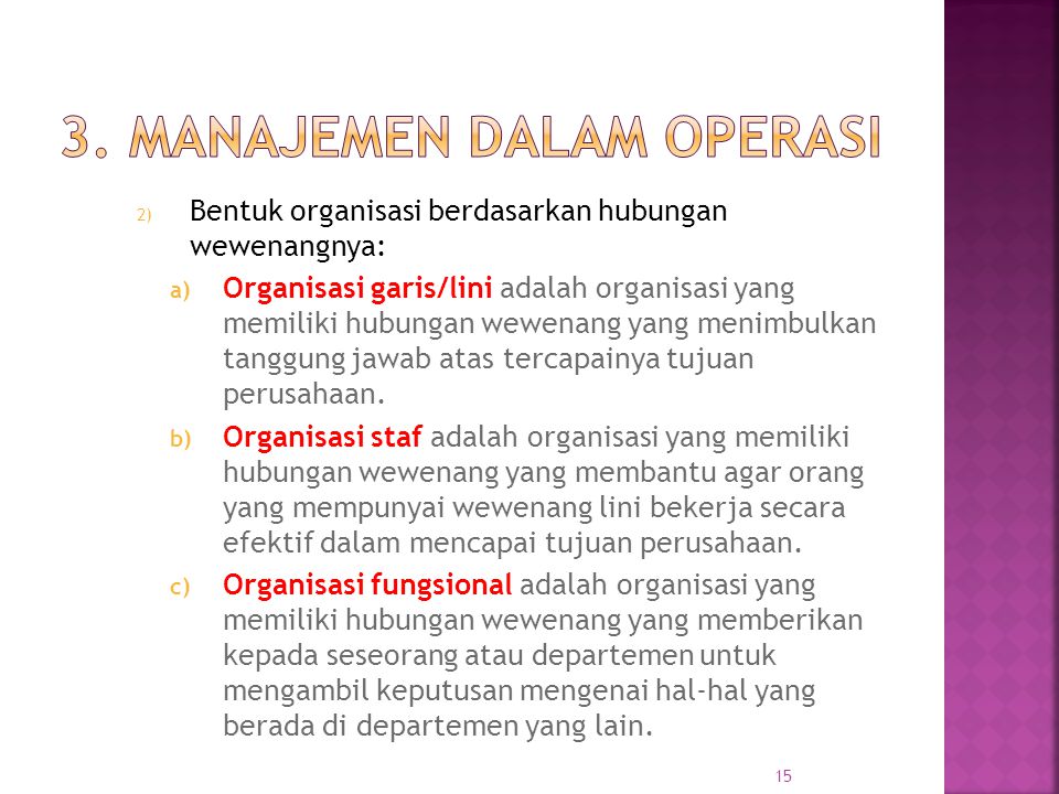 3. Manajemen dalam Operasi