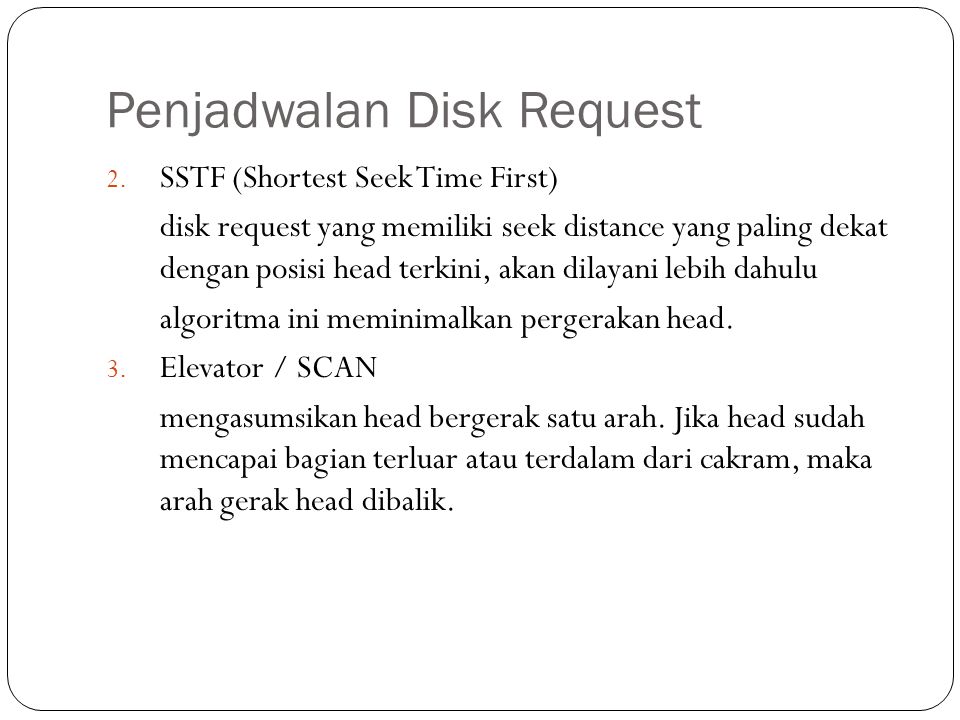Penjadwalan Disk Request