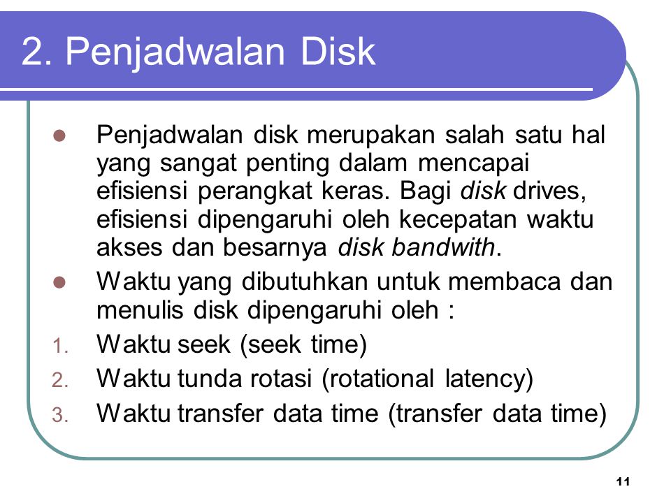 2. Penjadwalan Disk