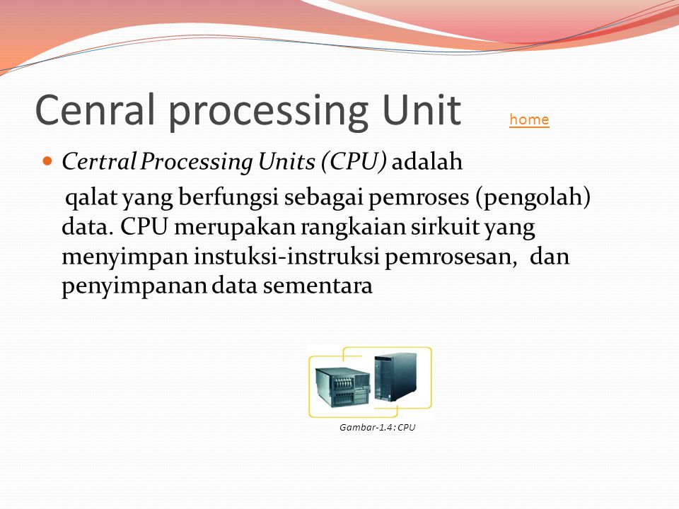 Cenral processing Unit home