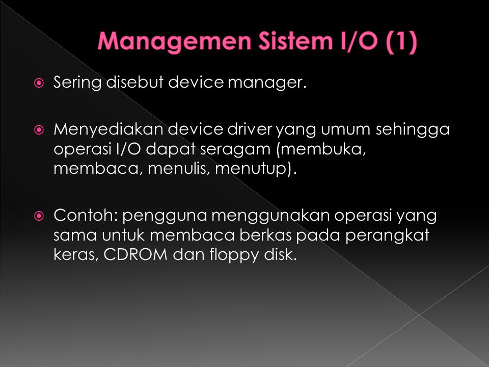 Managemen Sistem I/O (1)