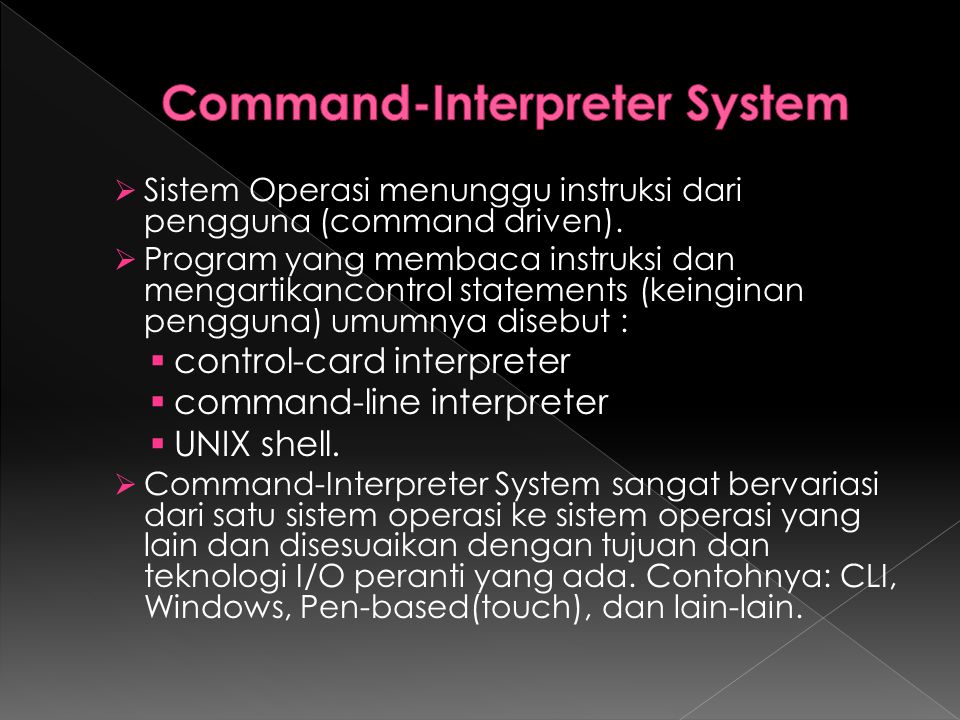 Command-Interpreter System