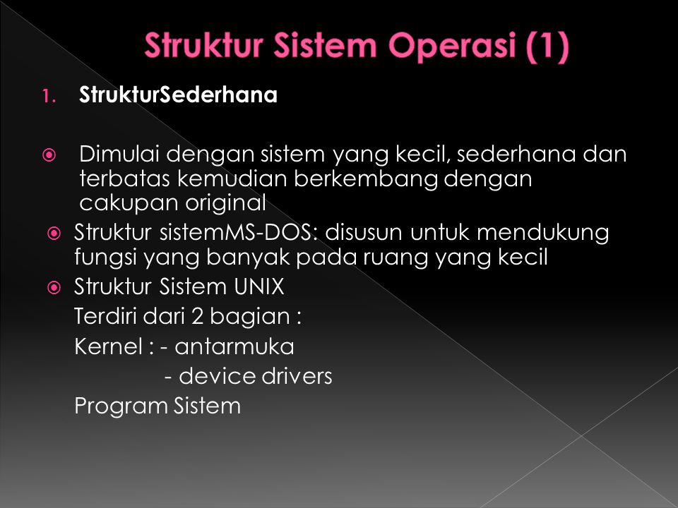 Struktur Sistem Operasi (1)