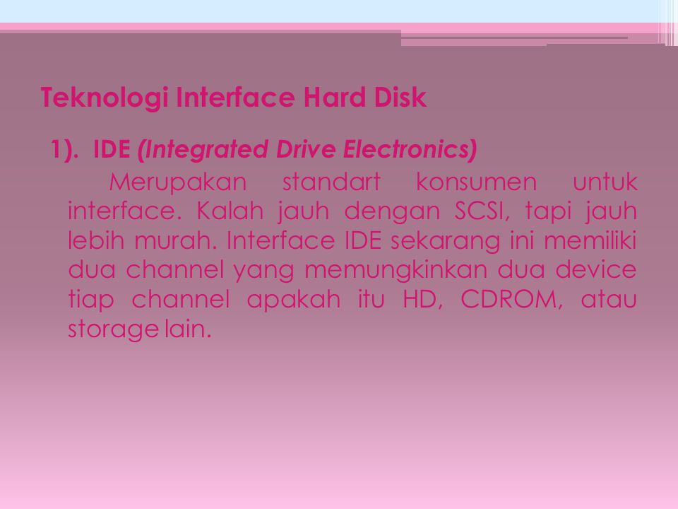 Teknologi Interface Hard Disk