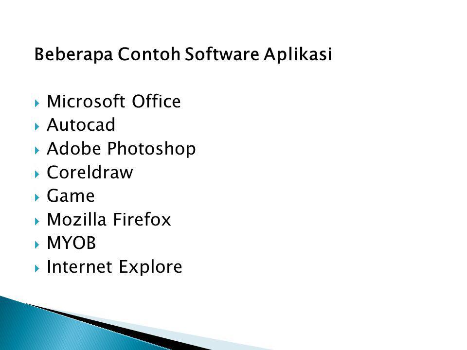 Beberapa Contoh Software Aplikasi
