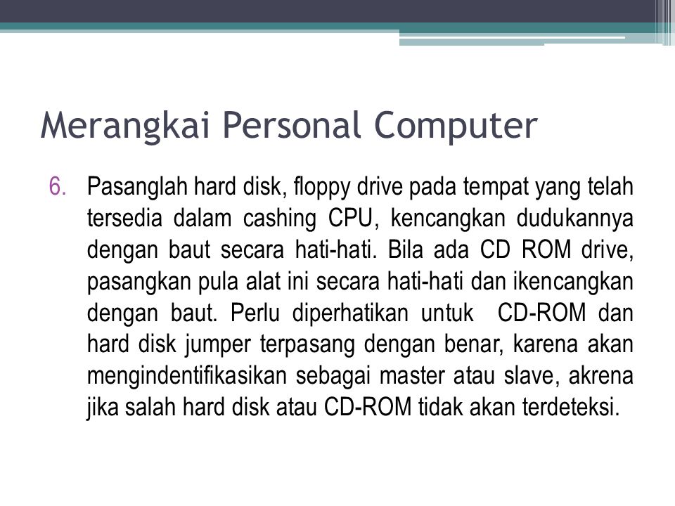 Merangkai Personal Computer