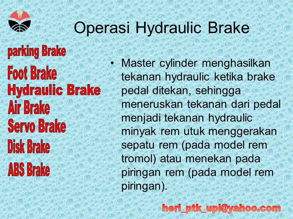 Operasi Hydraulic Brake