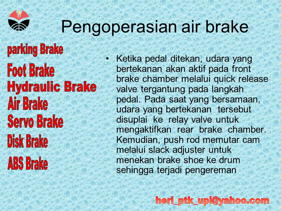 Pengoperasian air brake