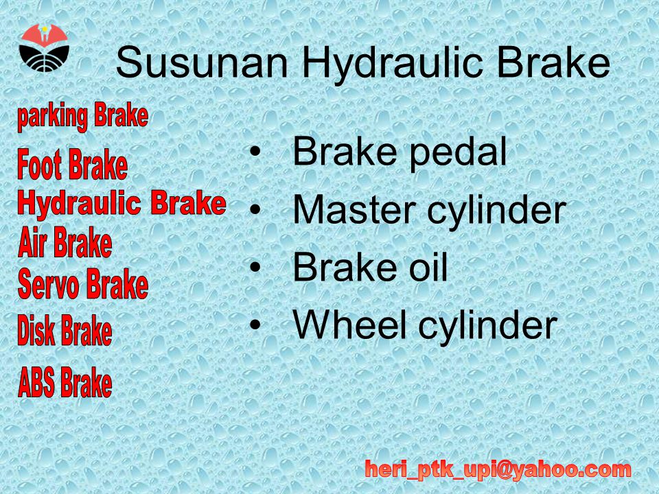Susunan Hydraulic Brake