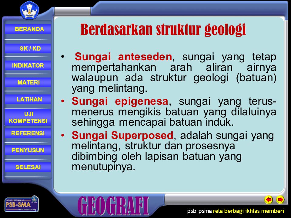 Berdasarkan struktur geologi