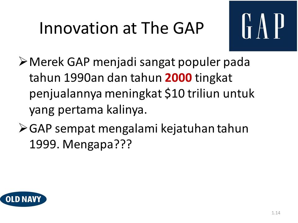 Innovation at The GAP