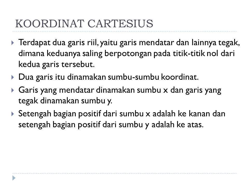 KOORDINAT CARTESIUS