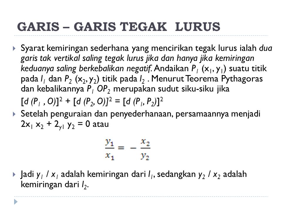 GARIS – GARIS TEGAK LURUS