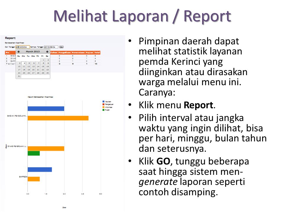 Melihat Laporan / Report