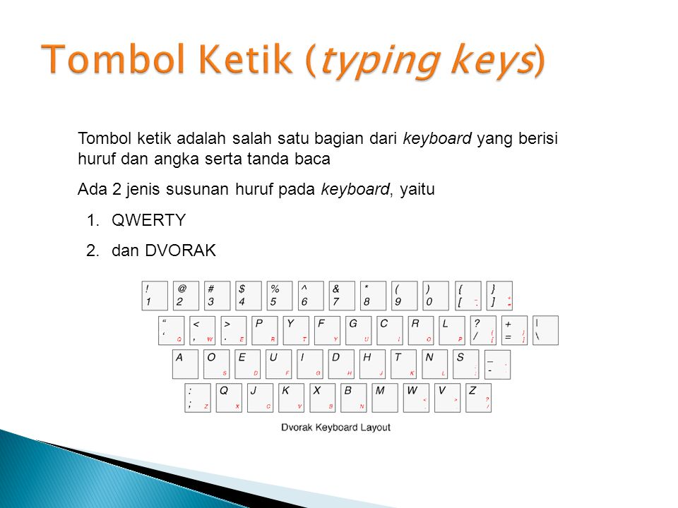 Tombol Ketik (typing keys)