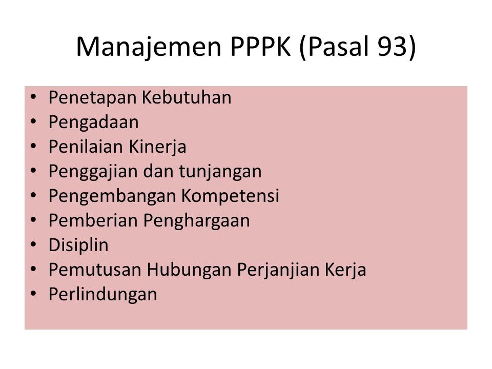 Manajemen PPPK (Pasal 93)