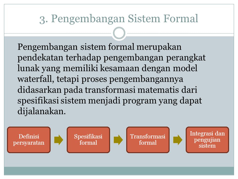 3. Pengembangan Sistem Formal