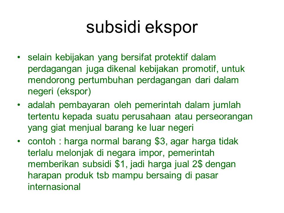 subsidi ekspor
