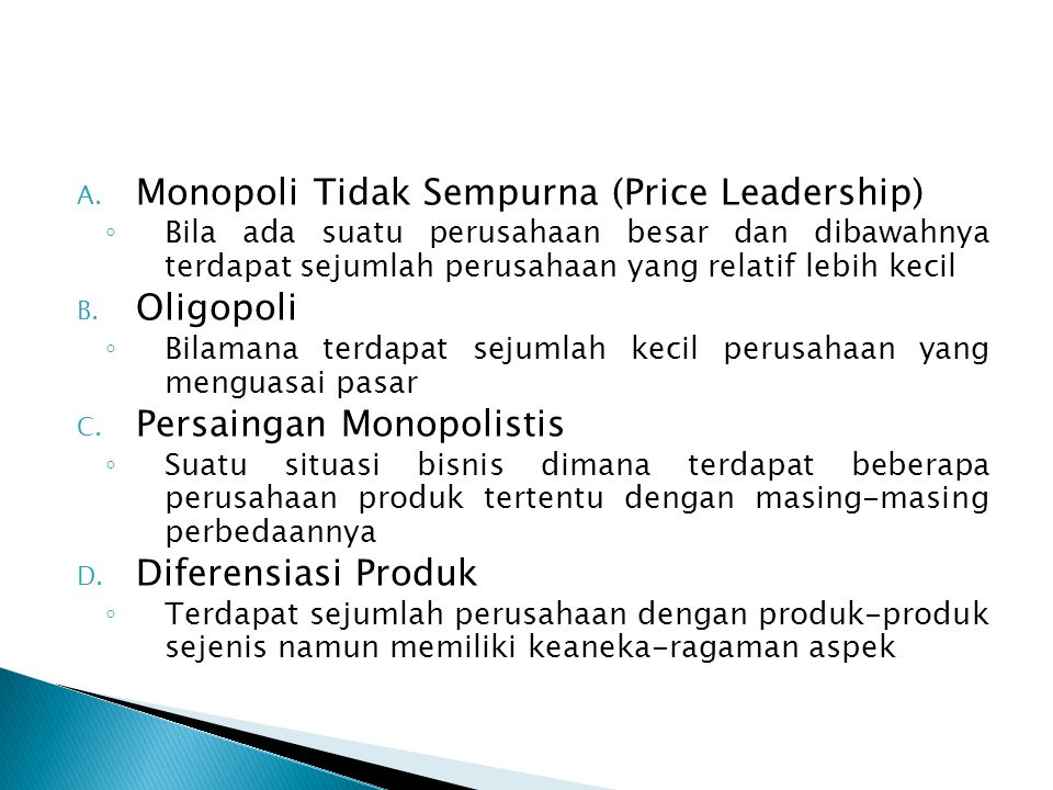 Monopoli Tidak Sempurna (Price Leadership)