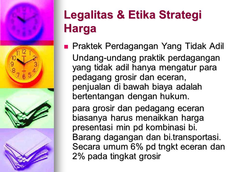 Legalitas & Etika Strategi Harga