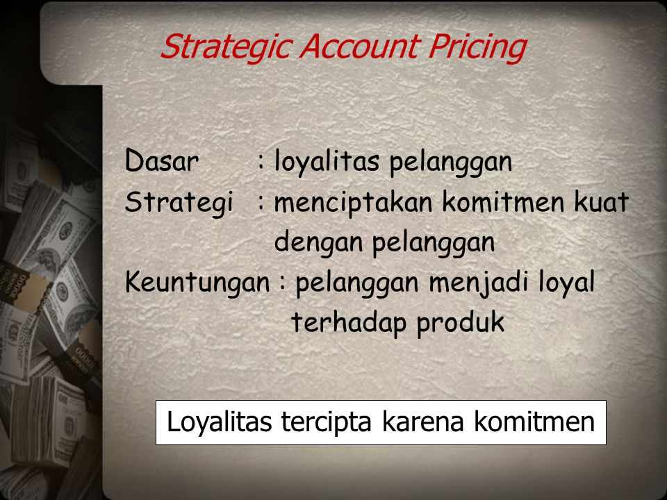 Strategic Account Pricing