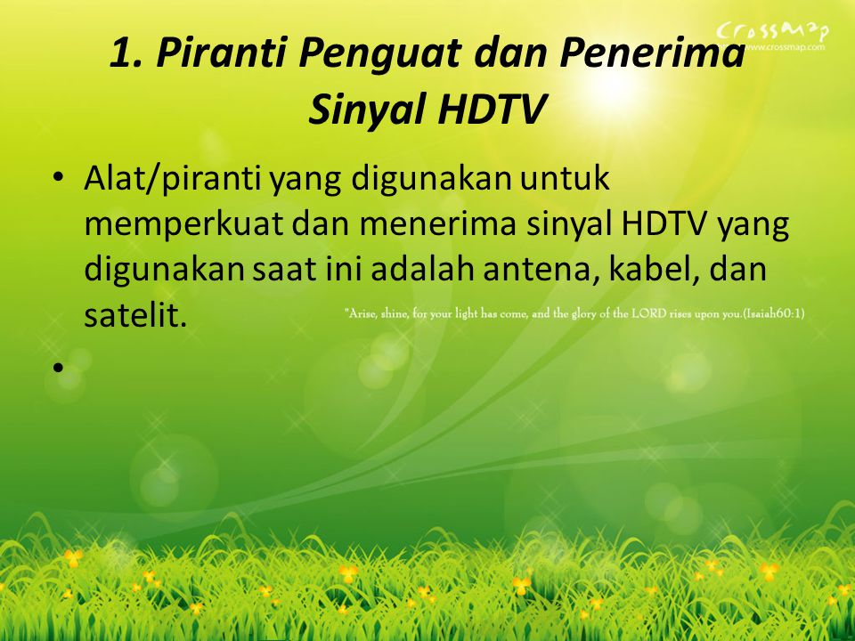 1. Piranti Penguat dan Penerima Sinyal HDTV