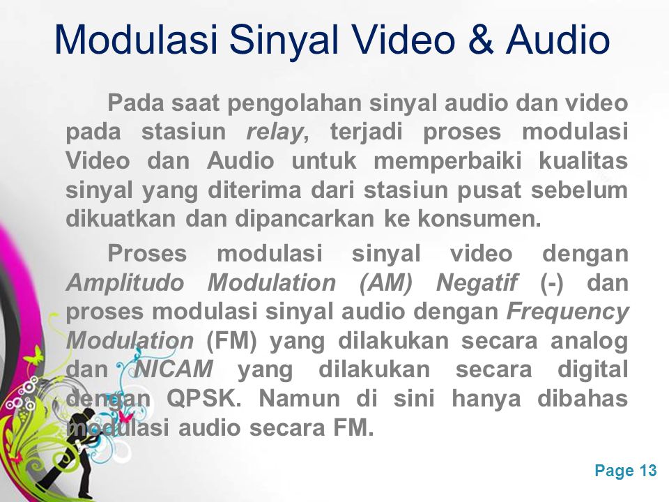 Modulasi Sinyal Video & Audio