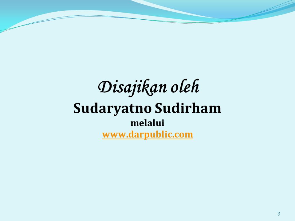 Disajikan oleh Sudaryatno Sudirham melalui