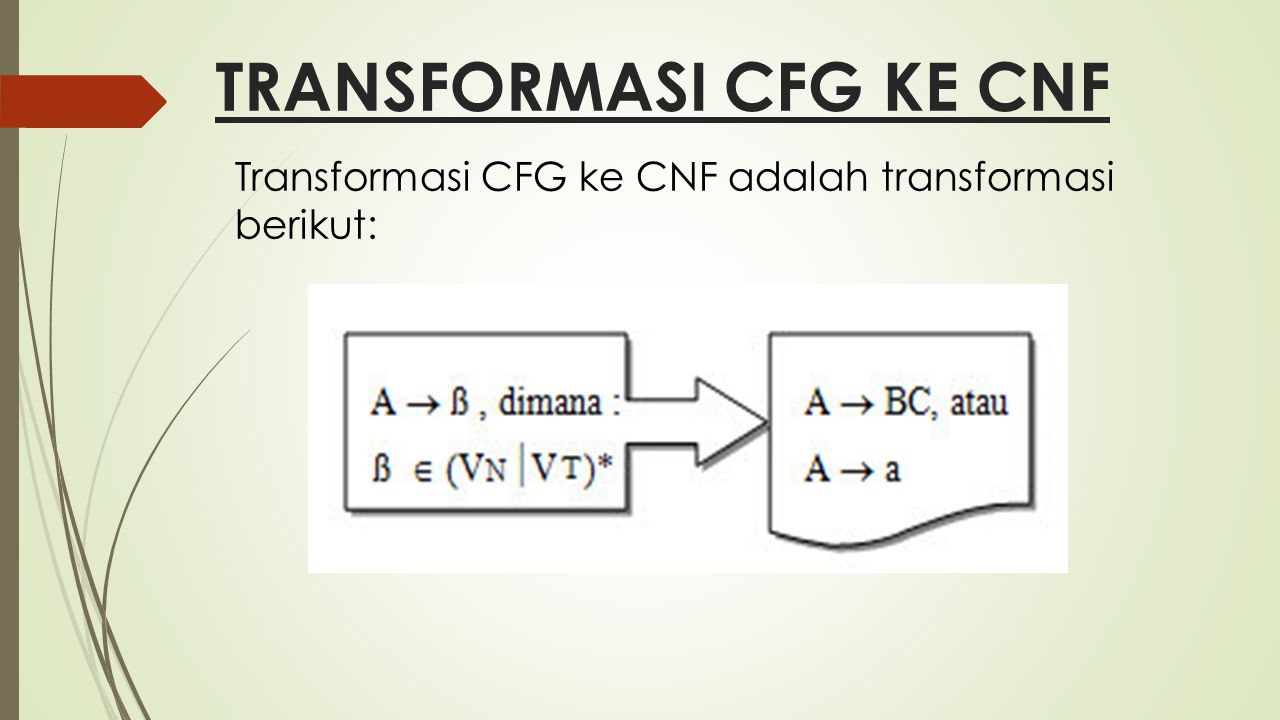 TRANSFORMASI CFG KE CNF