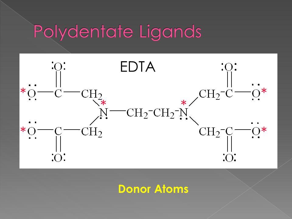 Атом донор. EDTA лиганд. ЭДТА + аминокислоты. Дентантность ЭДТА. Na2edta строение.