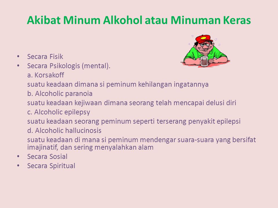 Akibat Minum Alkohol atau Minuman Keras