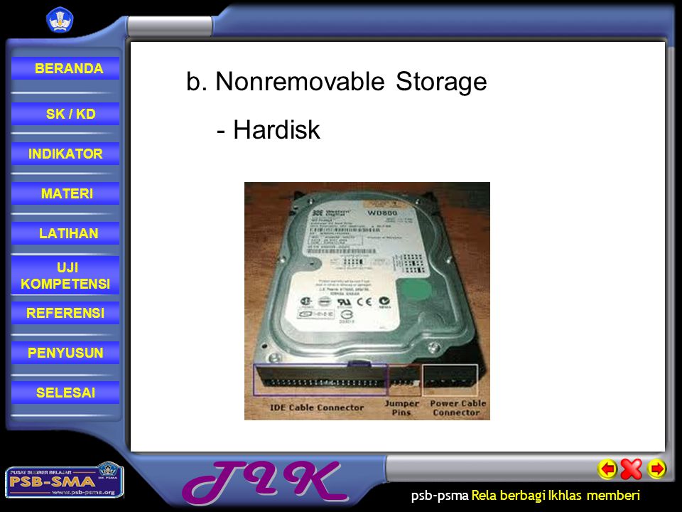 b. Nonremovable Storage