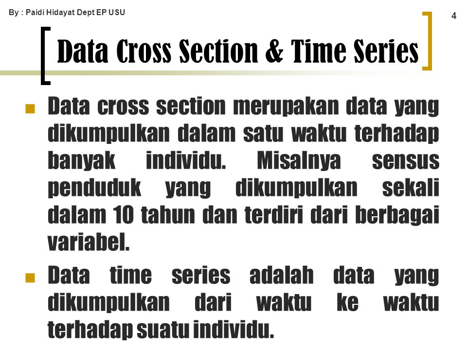 Contoh Data Time Series Dan Cross Section Sumber Berbagi Data