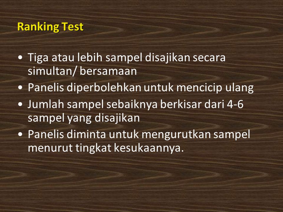 Rank test