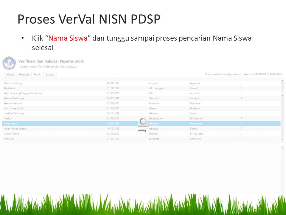 Proses VerVal NISN PDSP