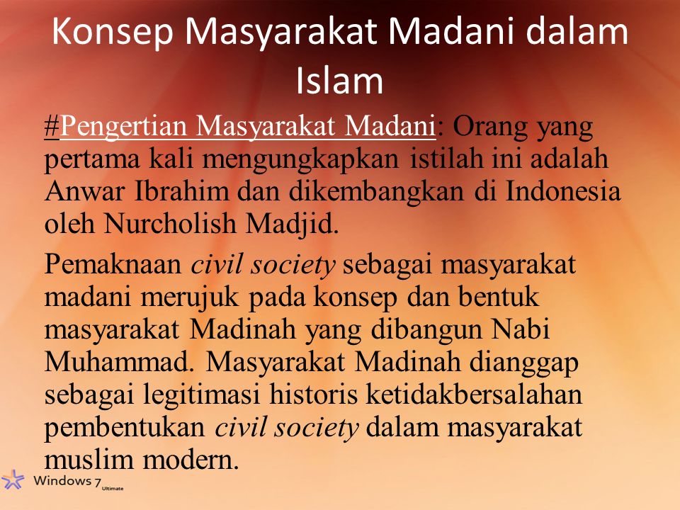 Konsep Masyarakat Madani dalam Islam