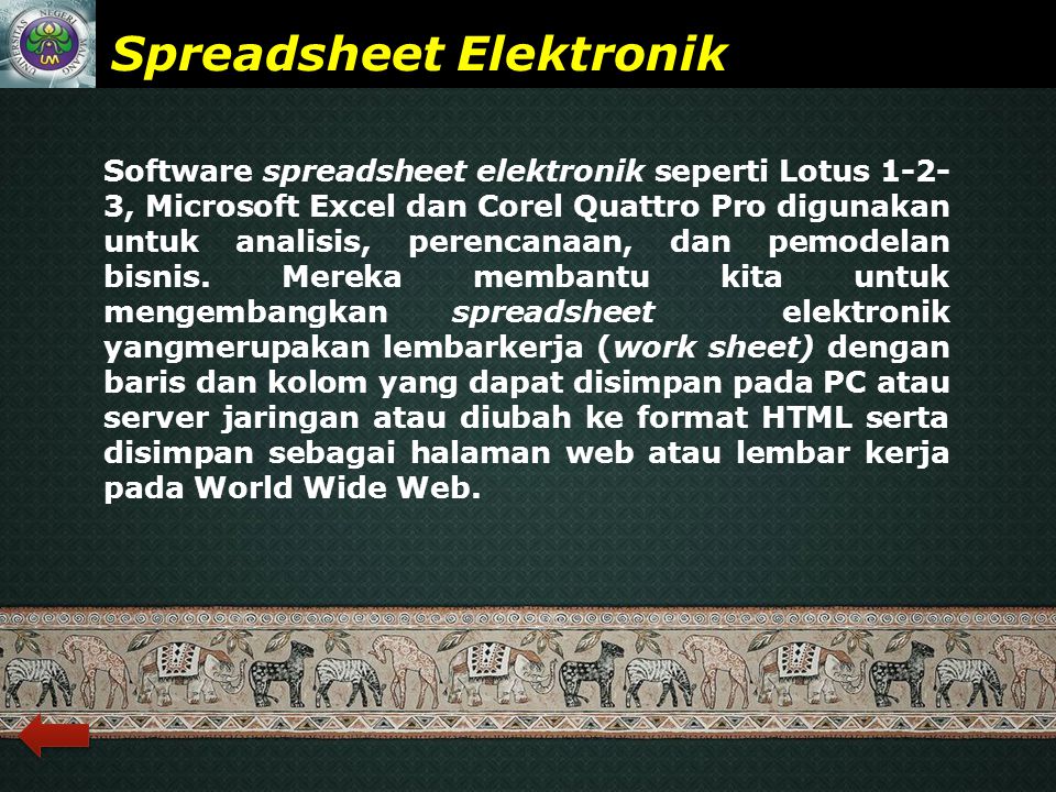 Spreadsheet Elektronik