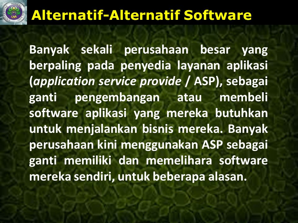 Alternatif-Alternatif Software