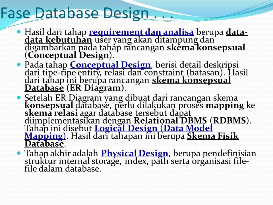 Fase Database Design . . .