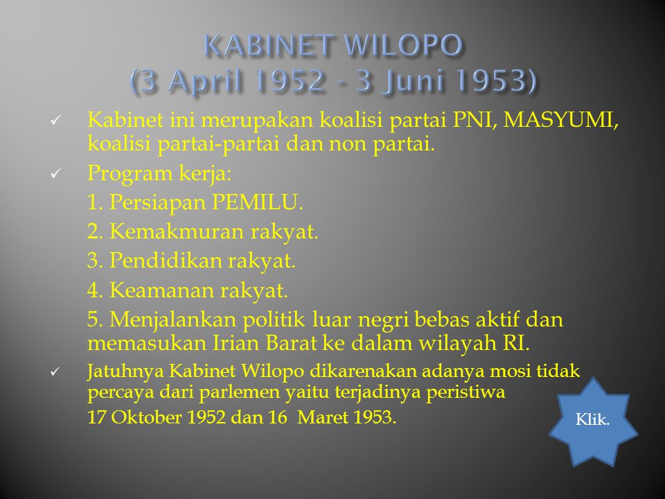 KABINET WILOPO (3 April Juni 1953)