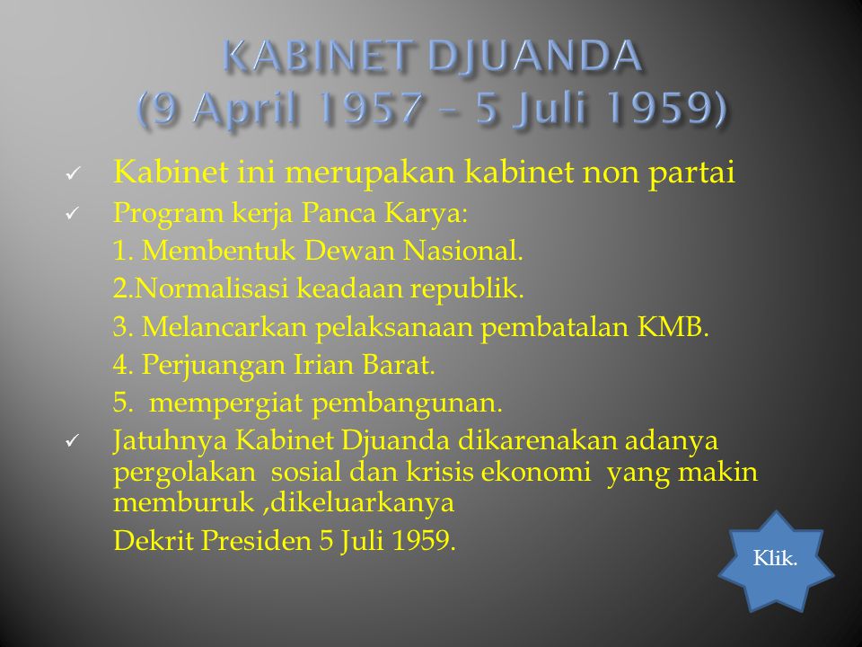 KABINET DJUANDA (9 April 1957 – 5 Juli 1959)