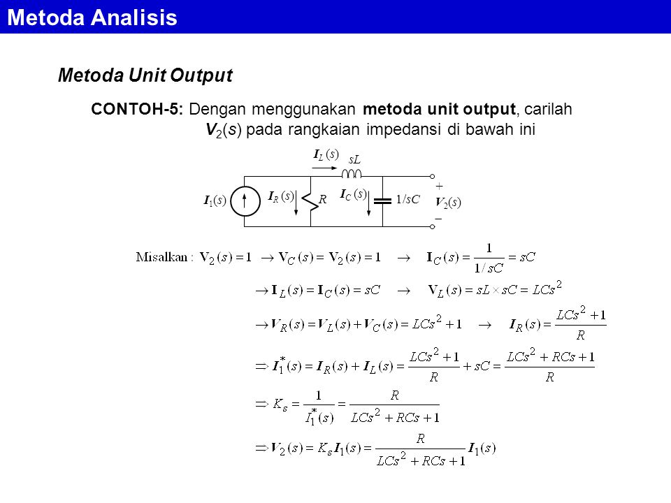 Metoda Analisis Metoda Unit Output
