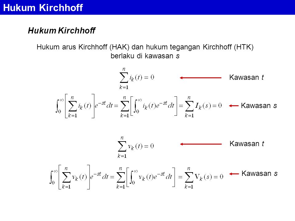Hukum Kirchhoff Hukum Kirchhoff