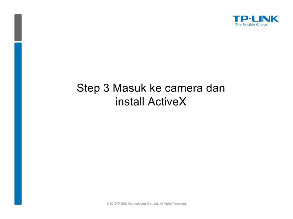 Step 3 Masuk ke camera dan install ActiveX