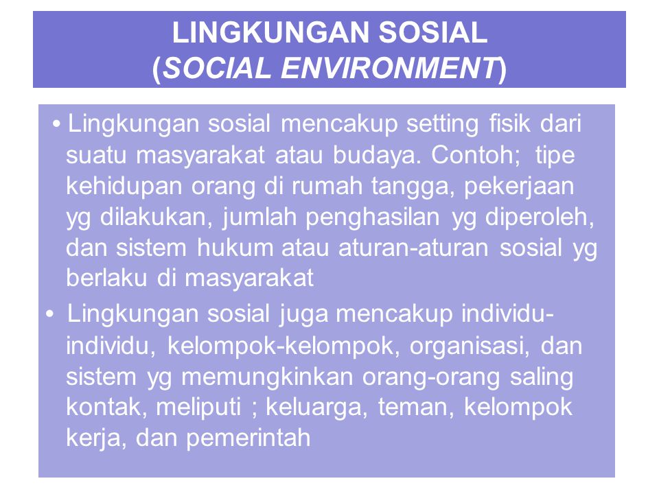 Social Environment Adalah – Meteor