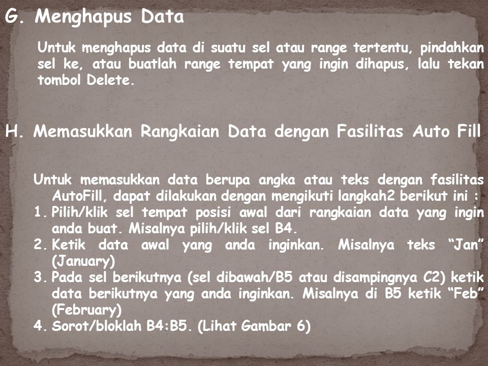 G. Menghapus Data