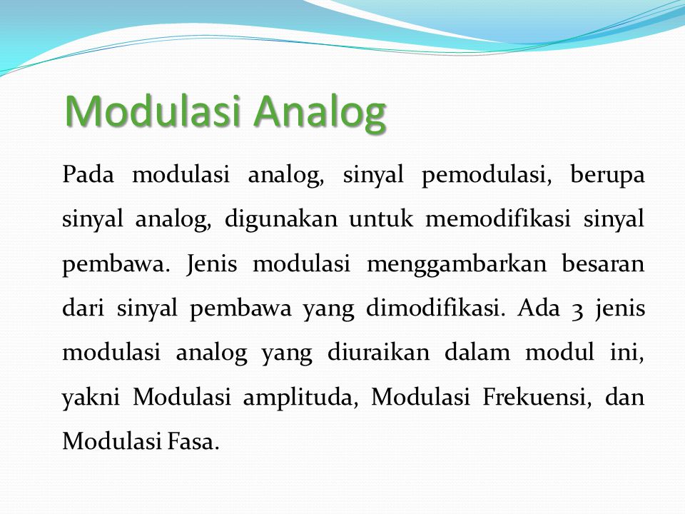 Modulasi Analog