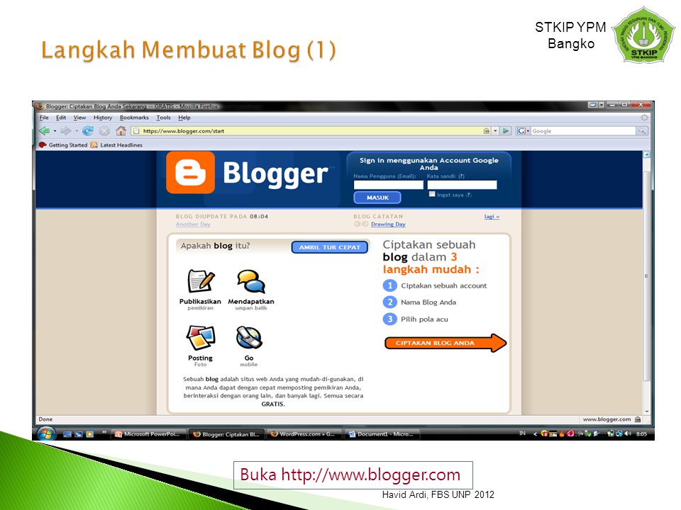 Langkah Membuat Blog (1)